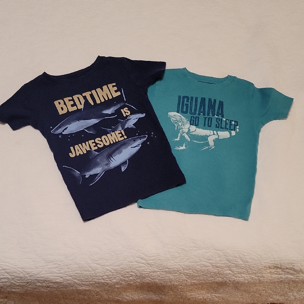 Carter's Boys Size 6 Pajama Short Sleeve T-Shirts- Bundle of 2